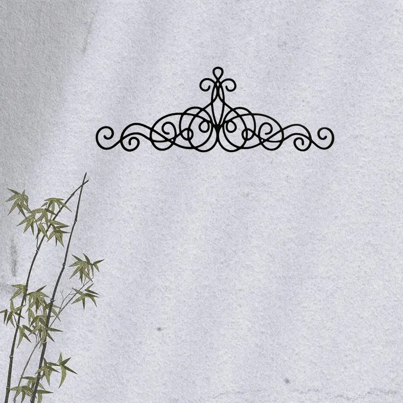 Vintage Ornate Black Wrought Iron Scroll 7