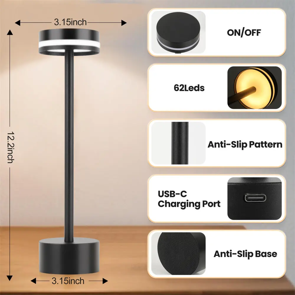 Cordless LED Table Lamp — 2 Pack 5