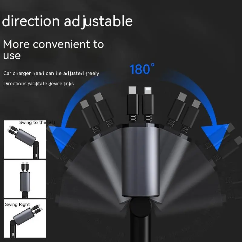 Metal Car Charger 100W Super Fast Charging 24