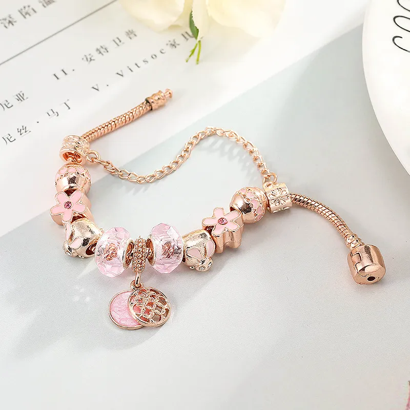 Fashion Love Geometric Rose Gold Bracelet 4