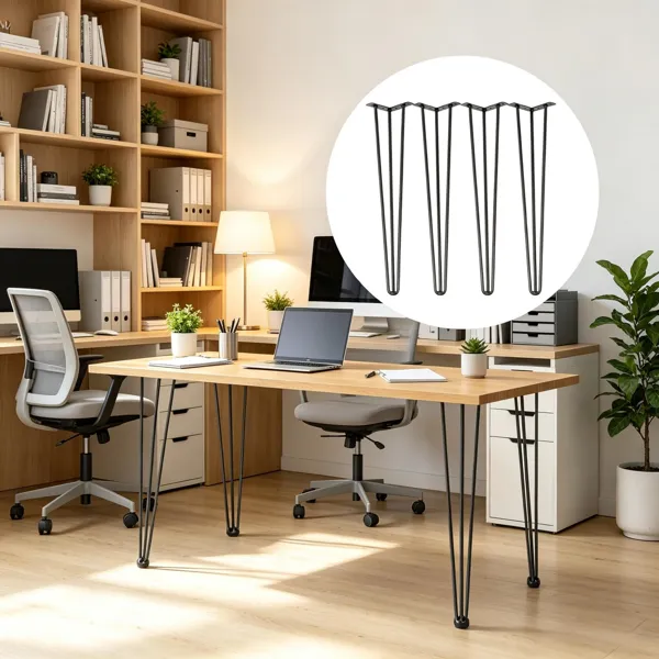 Set Of 4 Black Hairpin Table Legs 6