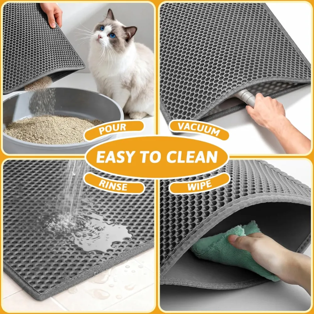 Cat Litter Mat Double Layer Waterproof Urine 4