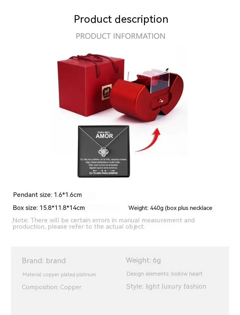 Fashion Jewelry Box Red Apple Christmas Gift 9