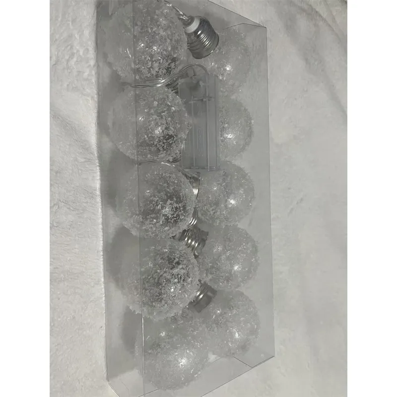 Snow LED Globe String Lights — 6.5 ft
