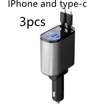Metal Car Charger 100W Super Fast Charging 5