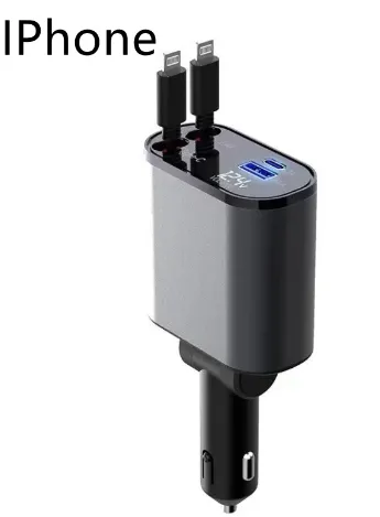 Metal Car Charger 100W Super Fast Charging 6