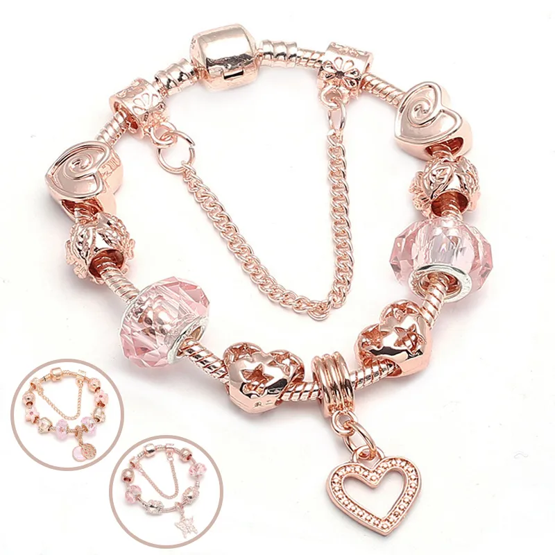 Fashion Love Geometric Rose Gold Bracelet 8
