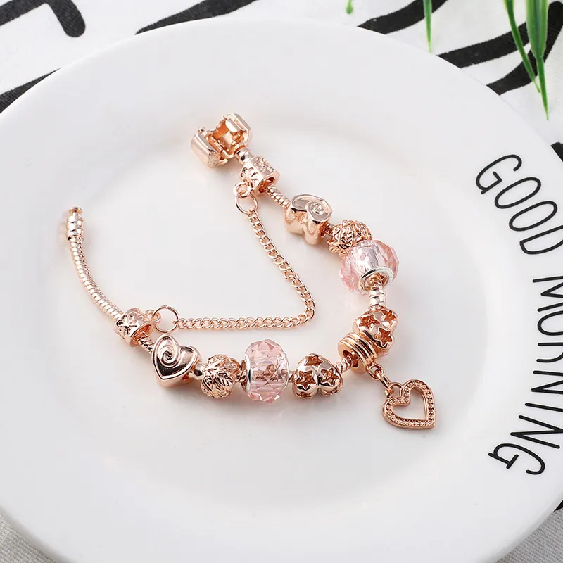 Fashion Love Geometric Rose Gold Bracelet 9