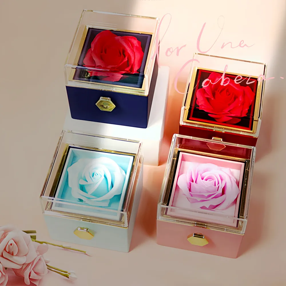 Rotating Soap Flower Rose Gift Box Creative 7