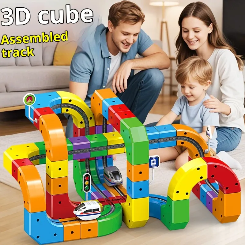 Small Train Track Cube Electric Assembled 6