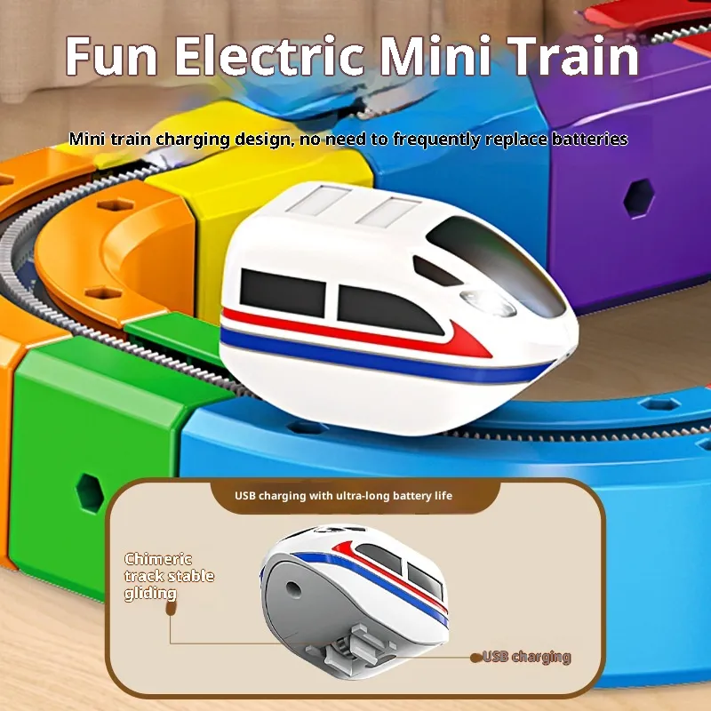 Small Train Track Cube Electric Assembled 5