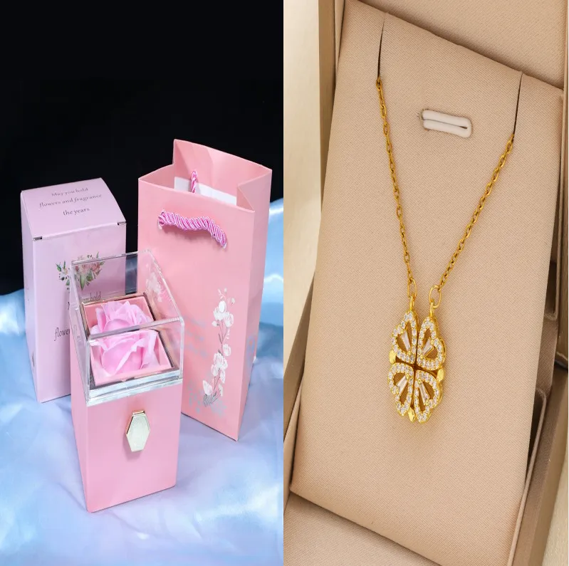 Rotating Soap Flower Rose Gift Box Creative 24